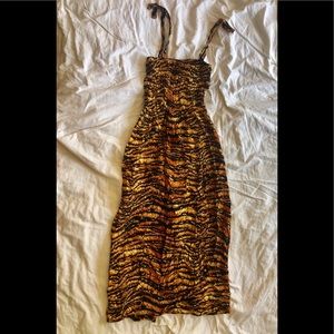 Vintage tiger print summer dress